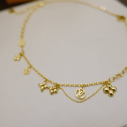 [Royal Top]BLOOMING SUPPLE NECKLACE BRASS