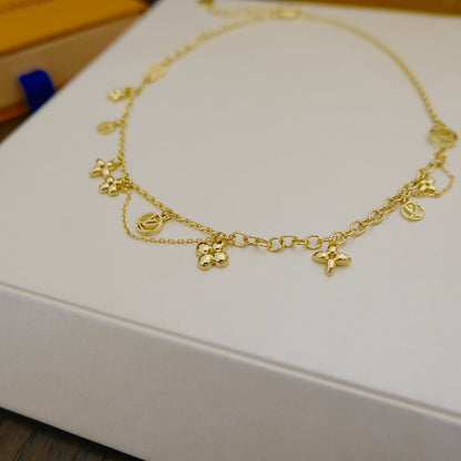 [Royal Top]BLOOMING SUPPLE NECKLACE BRASS