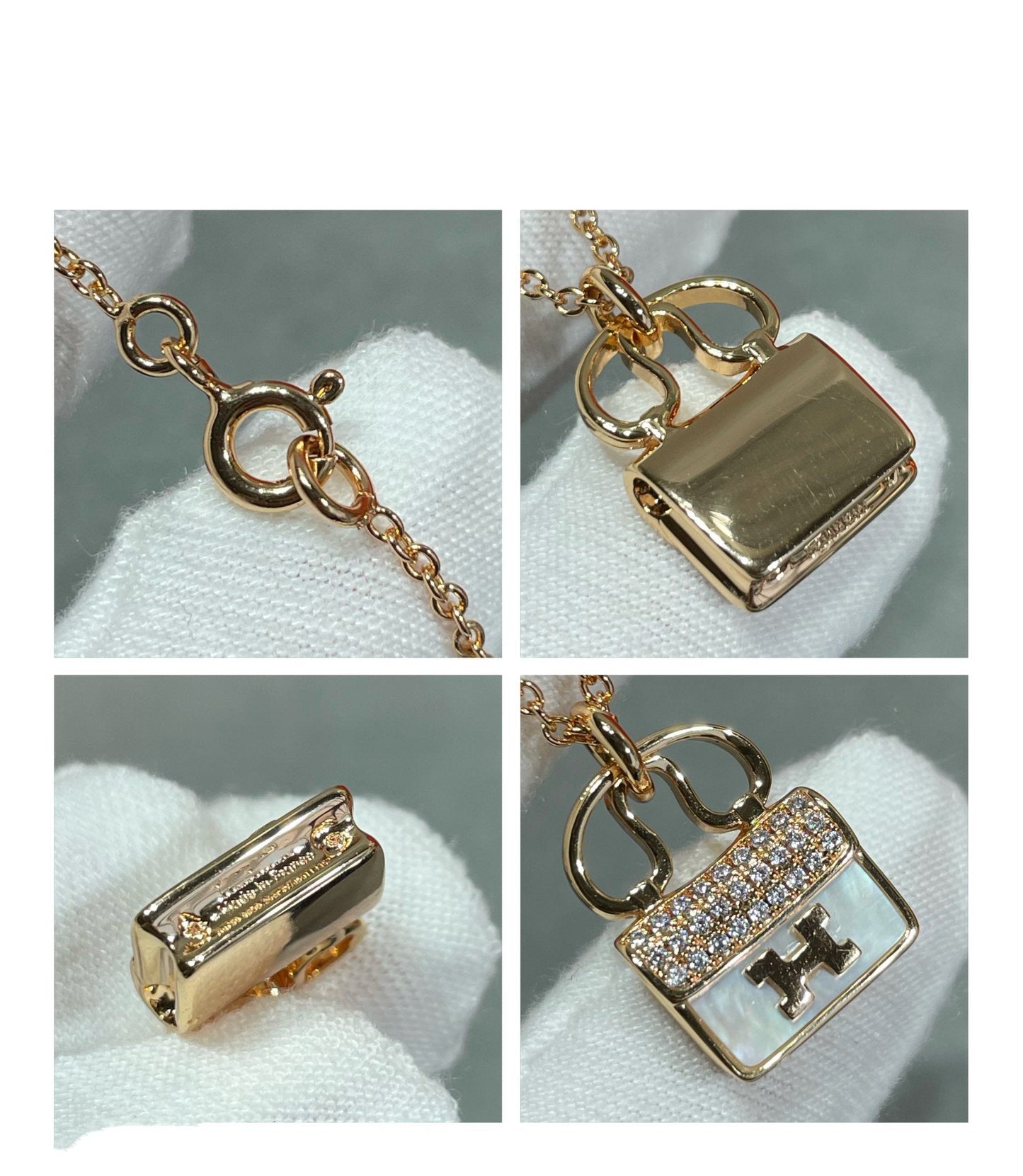 [Royal Top]H CIRCE MOISSANITE PENDANT NECKLACE GOLD