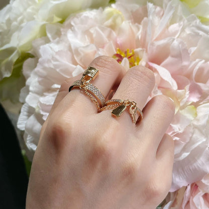 [Royal Top]HM KELLY CLOCHETTE DOUBLE RING IN  WITH DIAMONDS