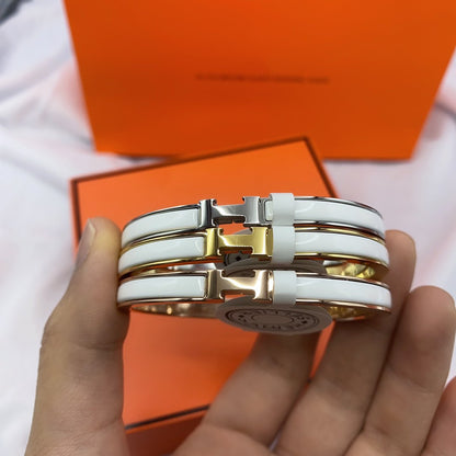 [Royal Top]CLASSIC HM CLIC WHITE 8MM ENAMEL BRACELET