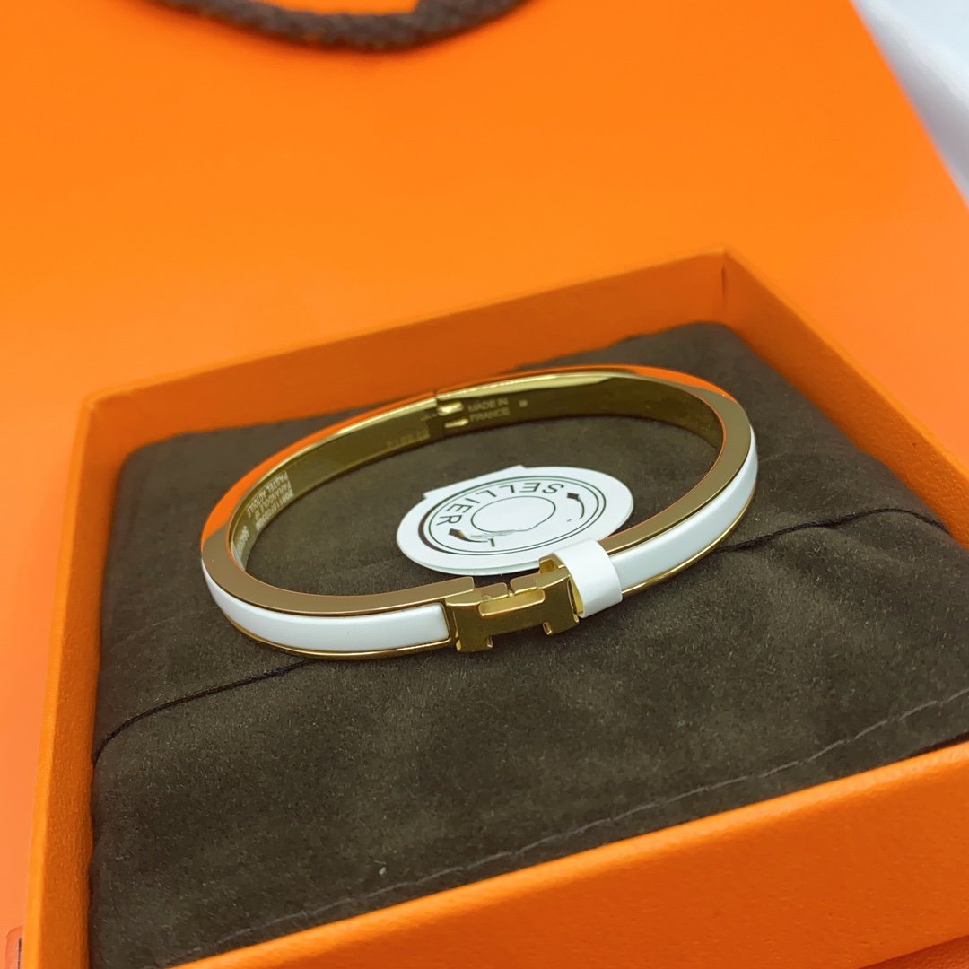 [Royal Top]CLASSIC HM CLIC WHITE 8MM ENAMEL BRACELET