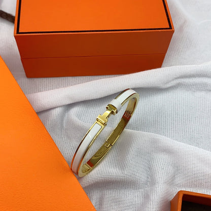 [Royal Top]CLASSIC HM CLIC WHITE 8MM ENAMEL BRACELET