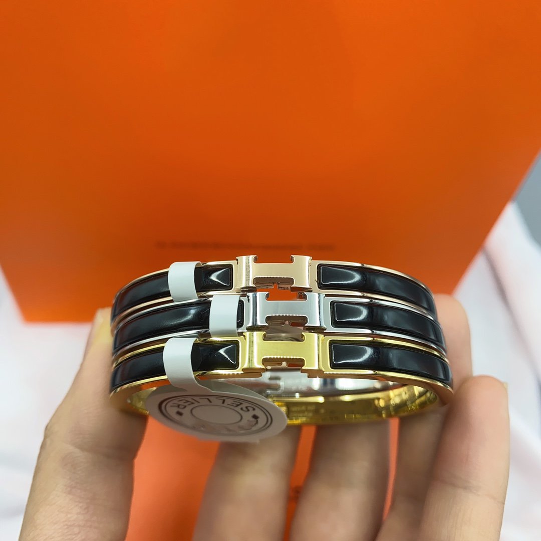 [Royal Top]CLASSIC HM CLIC BLACK 8MM ENAMEL BRACELET