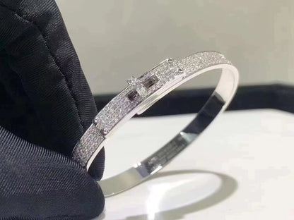 [Royal Top]HM KELLY BRACELET IN SILVER AND FULL PAVE DIAMOND