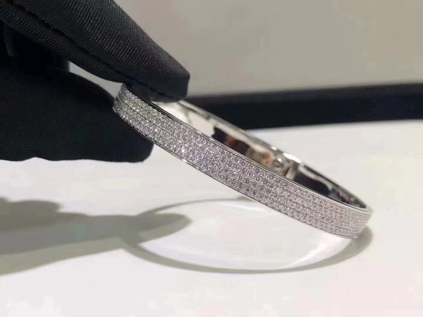 [Royal Top]HM KELLY BRACELET IN SILVER AND FULL PAVE DIAMOND