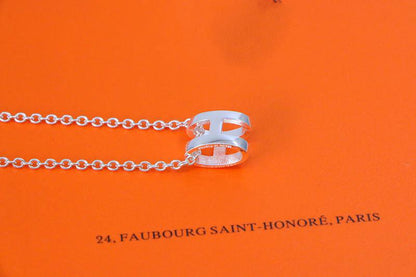 [Royal Top]HM NECKLACE H LETTER OVAL SERIES