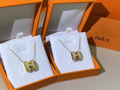 [Royal Top]HM CLIC YELLOW ENAMEL GOLD NECKLACE