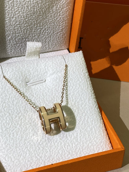 [Royal Top]HM CLIC YELLOW ENAMEL GOLD NECKLACE