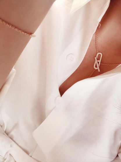 [Royal Top]HM FIRE PIG NOSE NECKLACE TRENDY STREET