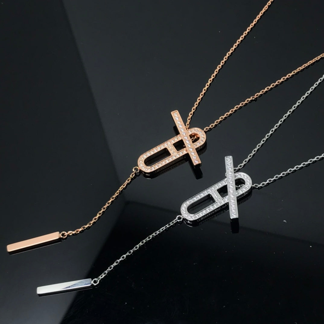 [Royal Top]HM NECKLACE PLATINUM ROSE GOLD DIAMOND