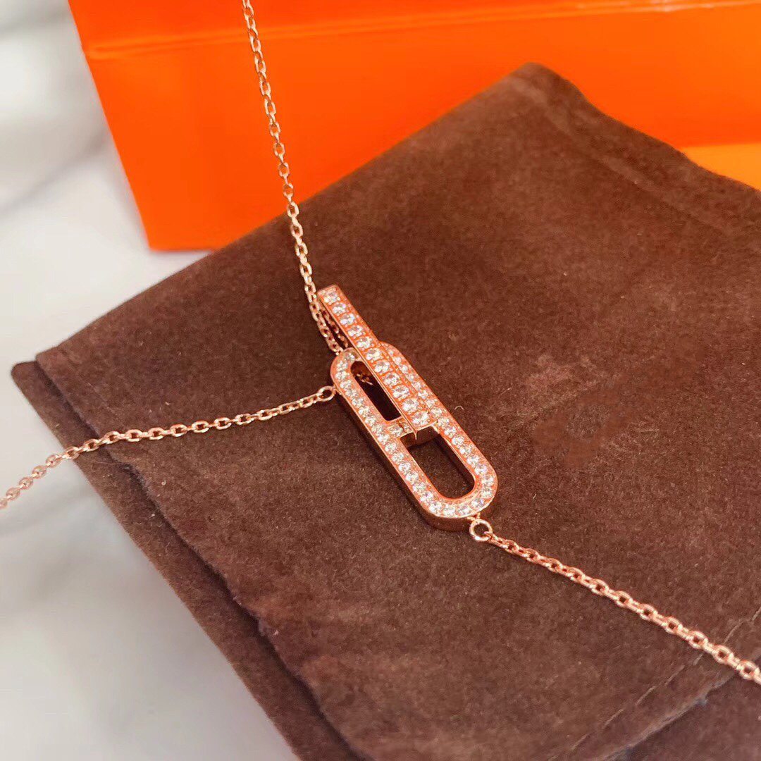 [Royal Top]HM NECKLACE PLATINUM ROSE GOLD DIAMOND