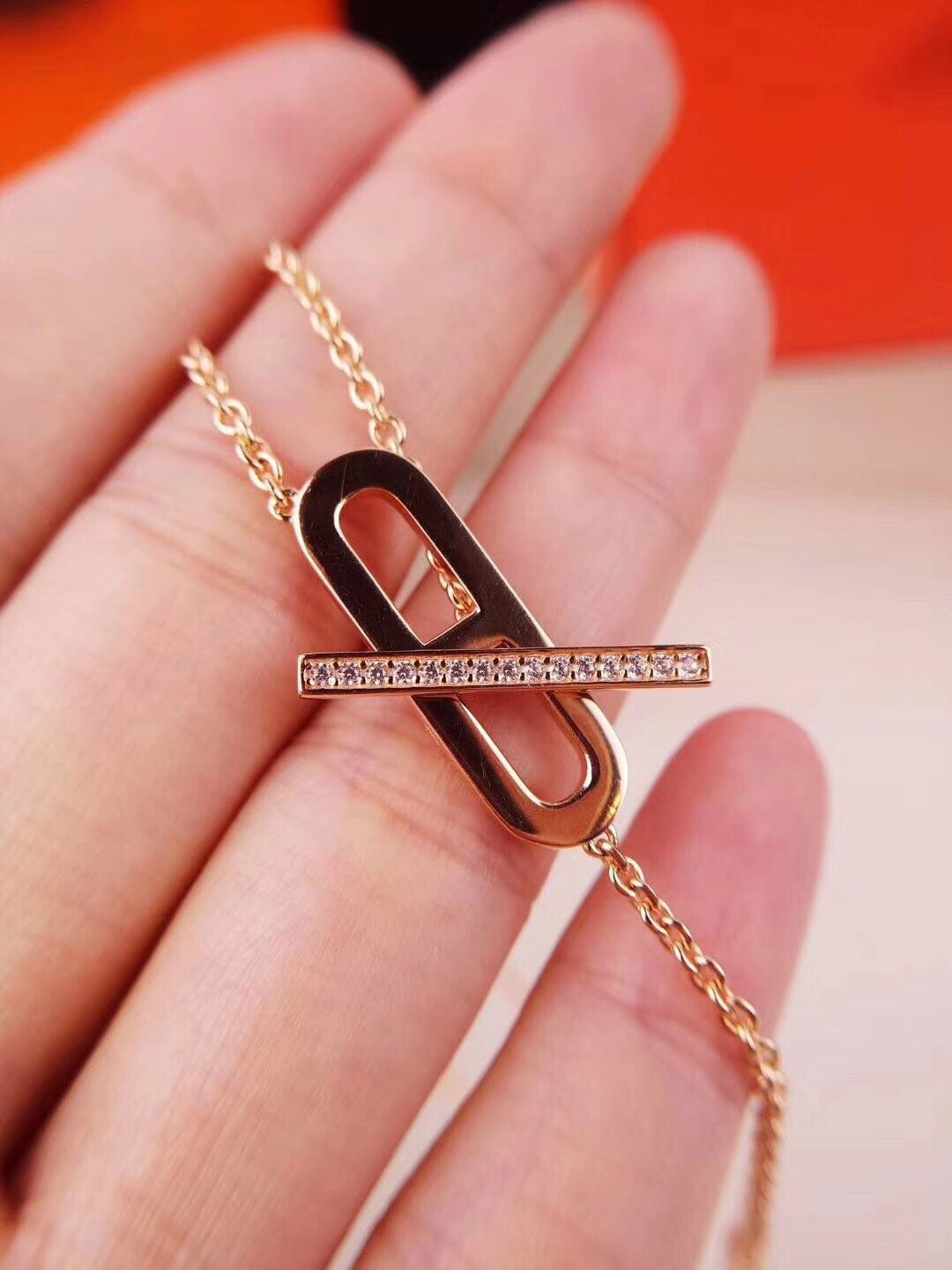 [Royal Top]HM NECKLACE PLATINUM ROSE GOLD DIAMOND