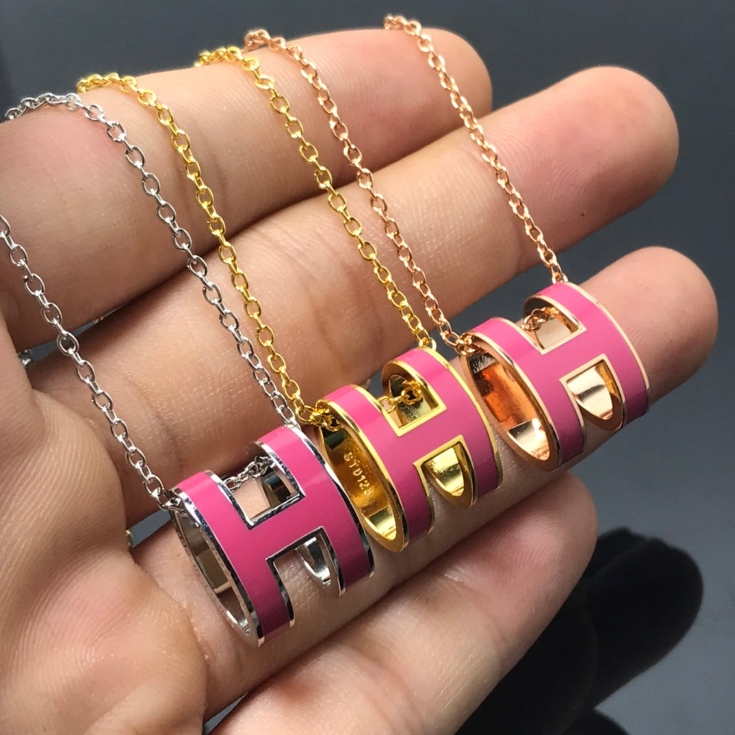 [Royal Top]H NECKLACE PINK