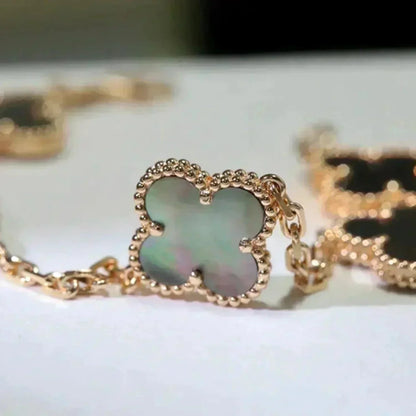 [Royal Top] CLOVER 5 MOTIF GRAY MOP BRACELET COLLECTION