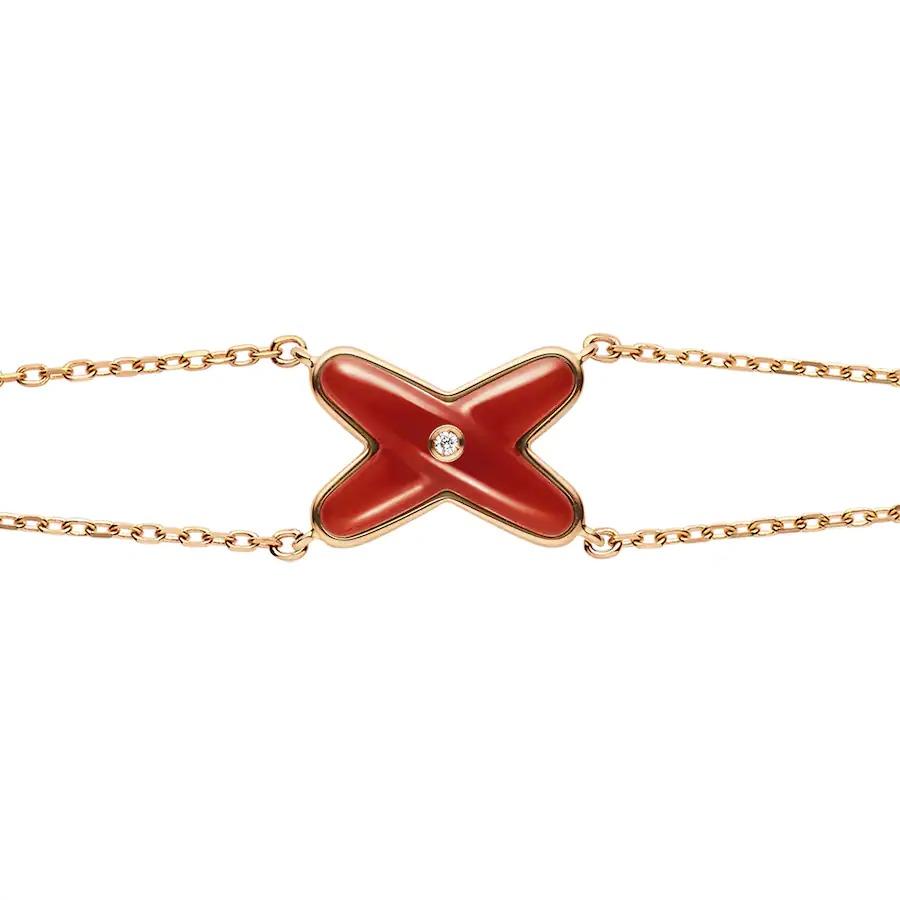 [Royal Top]JEUX BRACELET CARNELIAN PINK GOLD 1 DIAMOND