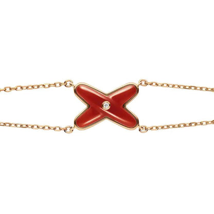 [Royal Top]JEUX BRACELET CARNELIAN PINK GOLD 1 DIAMOND