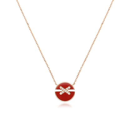 [Royal Top]JEUX DE ROSE GOLD DIAMOND NECKLACE