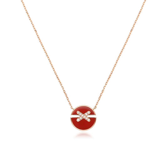 [Royal Top]JEUX DE ROSE GOLD DIAMOND NECKLACE