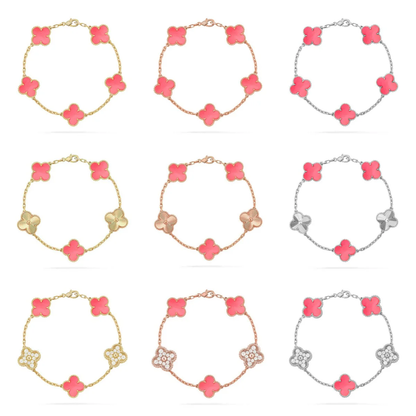 [Royal Top] CLOVER 5 MOTIFS  PINK MOP BRACELET COLLECTION