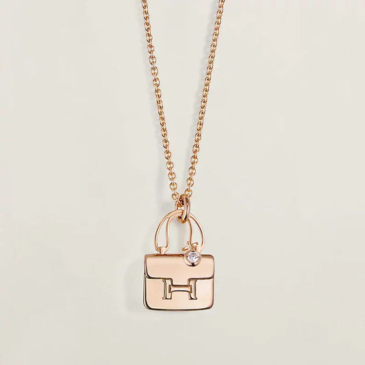 [Royal Top]AMULETTE PEDANT ROSE GOLD NECKLACE