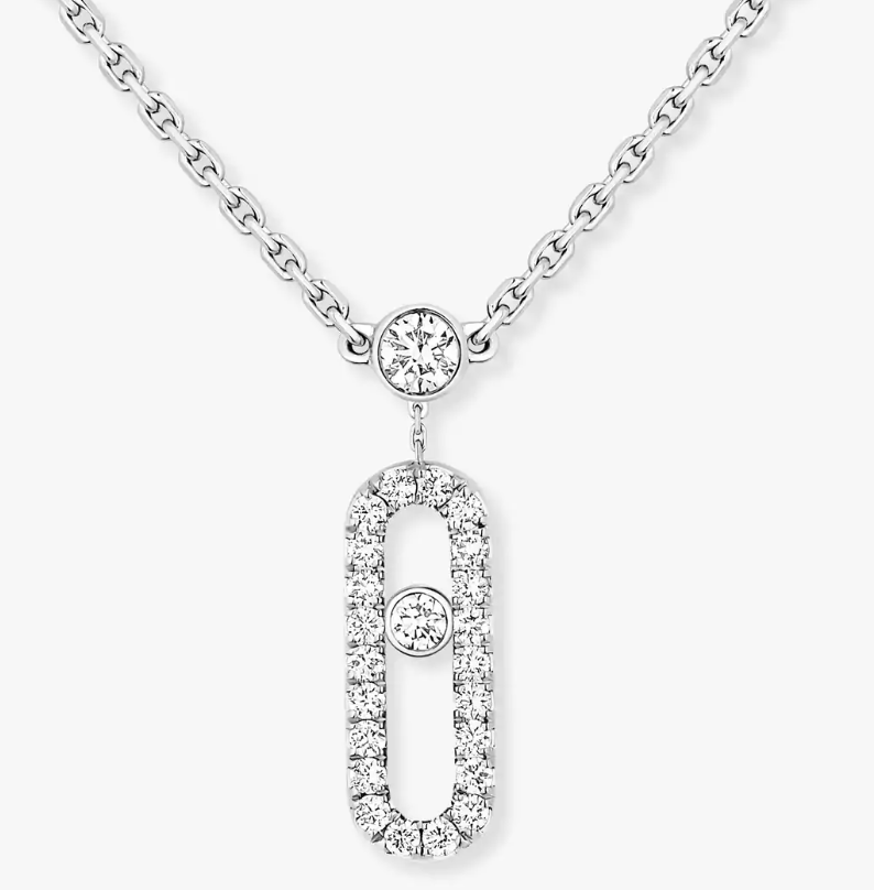 [Royal Top] MS Double-Circle Full-Diamond Necklace
