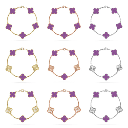 [Royal Top] CLOVER 5 MOTIF VIOLET BRACELET COLLECTION