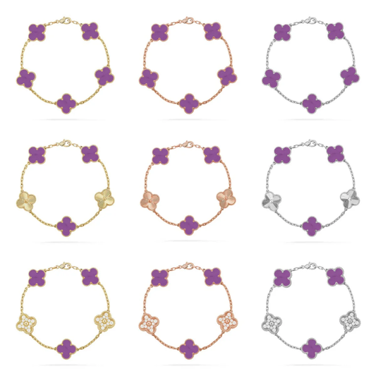 [Royal Top] CLOVER 5 MOTIF VIOLET BRACELET COLLECTION