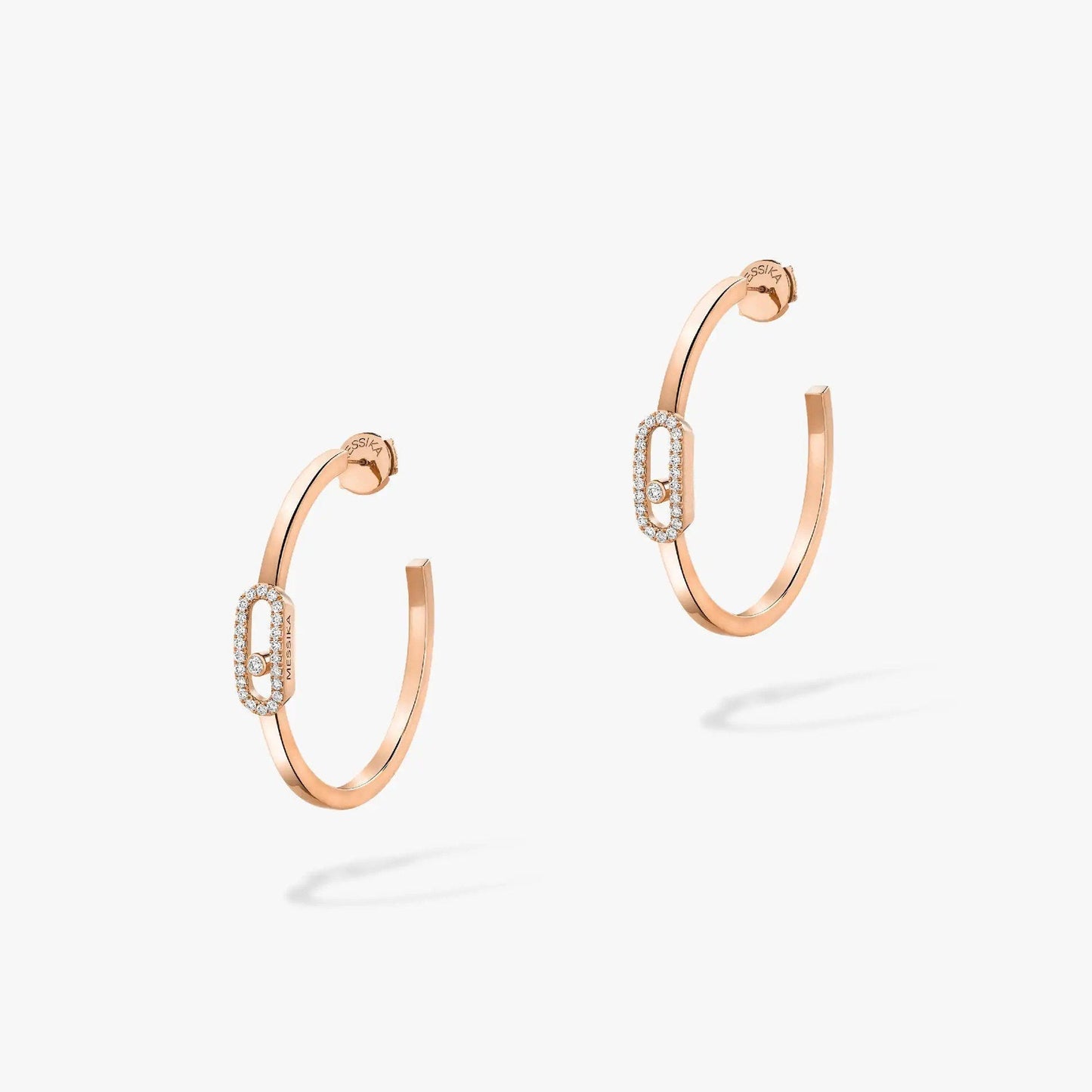 [⭐JeweliWhal]CREOLES MOVE UNO PM DIAMOND EARRINGS