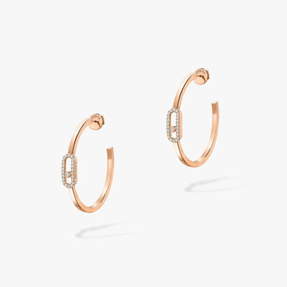 [⭐JeweliWhal]CREOLES MOVE UNO PM DIAMOND EARRINGS