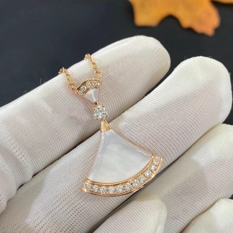 [Royal Top]DREAM NECKLACE MOP PINK GOLD DIAMOND
