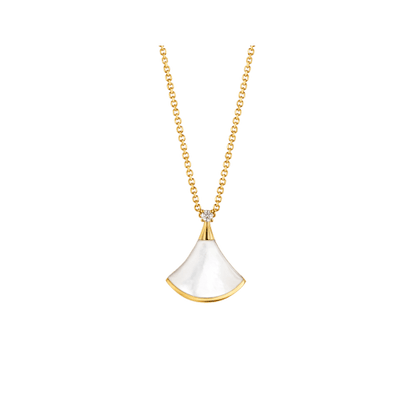 [Royal Top]DREAM NECKLACE WHITE MOP GOLD 1 DIAMOND