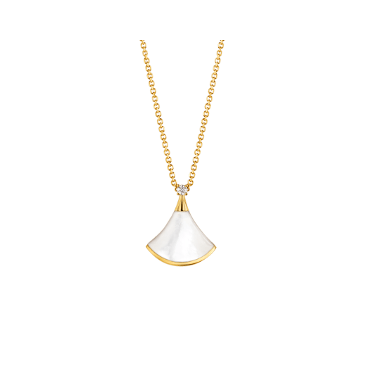 [Royal Top]DREAM NECKLACE WHITE MOP GOLD 1 DIAMOND