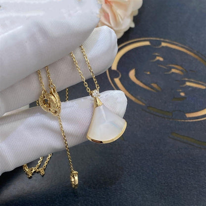 [Royal Top]DREAM NECKLACE WHITE MOP GOLD 1 DIAMOND