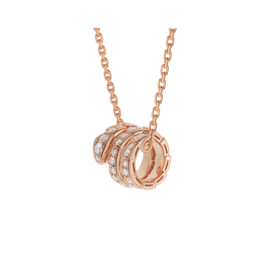 [Royal Top]SERPENTI PINK GOLD NECKLACE DOUBLE RING DIAMOND