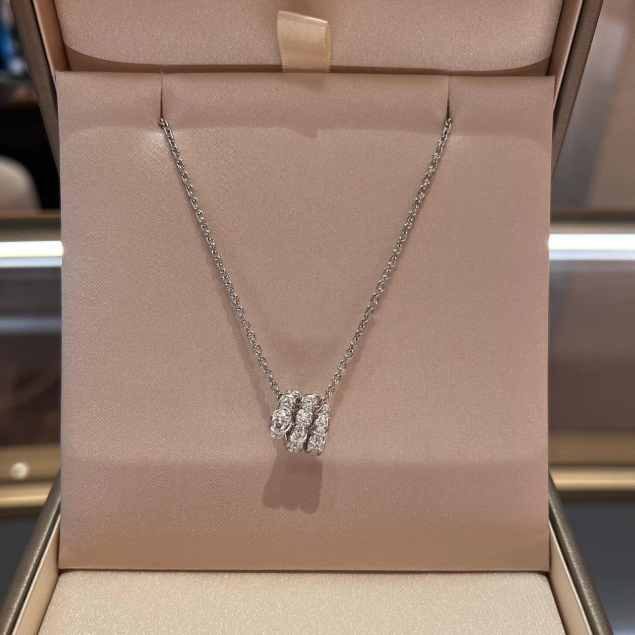 [Royal Top]SERPENTI  NECKLACE DOUBLE RING DIAMOND