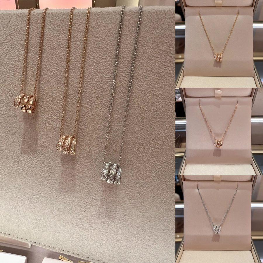 [Royal Top]SERPENTI  NECKLACE DOUBLE RING DIAMOND