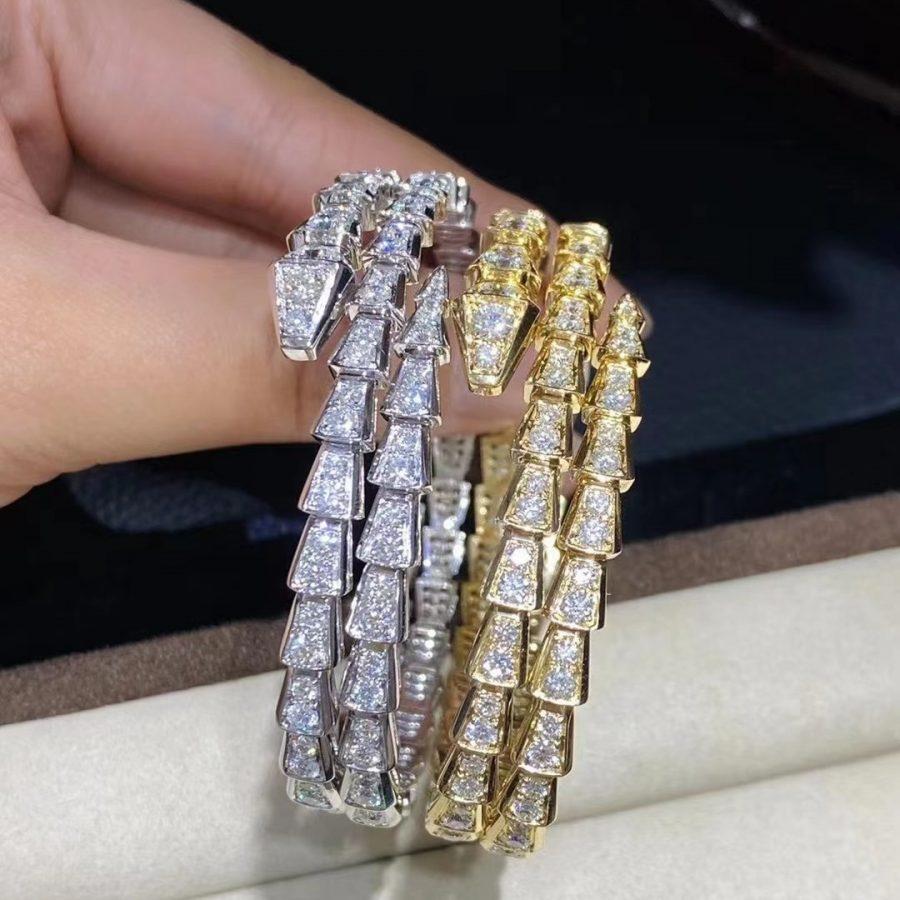 [Royal Top]SERPENTI BRACELET GOLD DIAMOND DOUBLE ROW