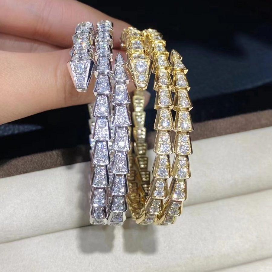 [Royal Top]SERPENTI BRACELET GOLD DIAMOND DOUBLE ROW