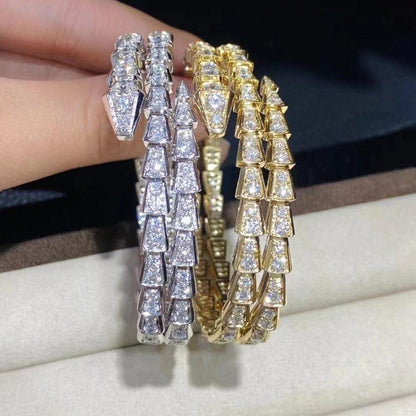 [Royal Top]SERPENTI BRACELET GOLD DIAMOND DOUBLE ROW