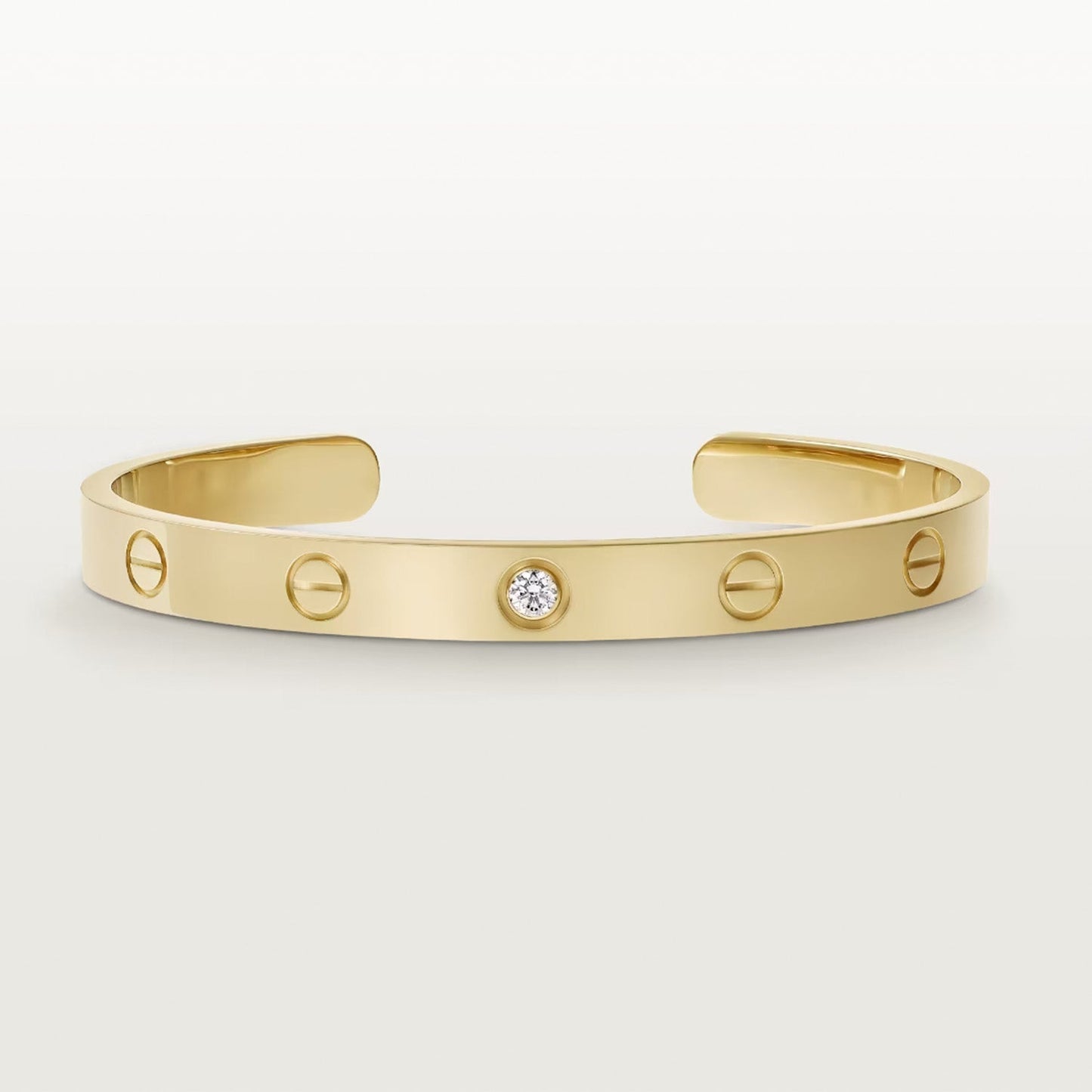 [Royal Top]LOVE BRACELET 6.1MM 1 DIAMOND OPEN CUFF