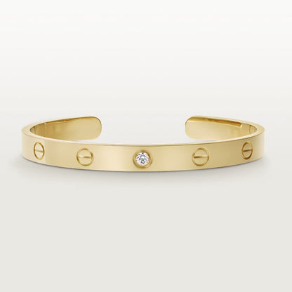 [Royal Top]LOVE BRACELET 6.1MM 1 DIAMOND OPEN CUFF