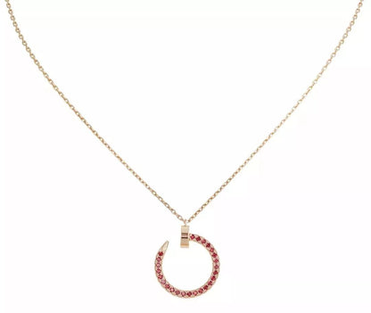 [Royal Top]JUSTE NECKLACE GOLD RED DIAMONDS