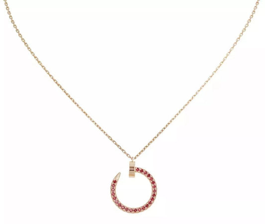 [Royal Top]JUSTE NECKLACE GOLD RED DIAMONDS