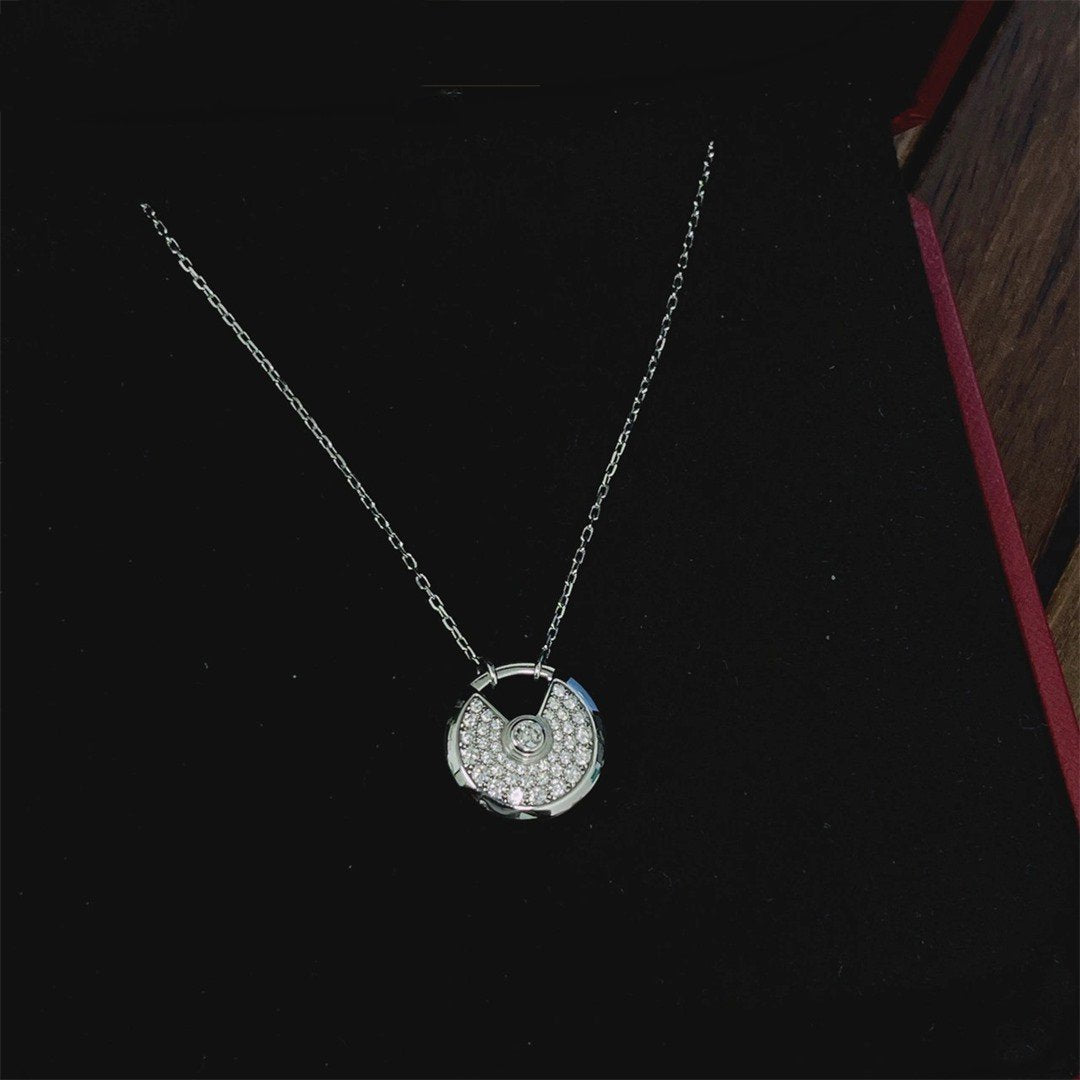 [Royal Top]AMULETTE SILVER FULL DIAMOND NECKLACE