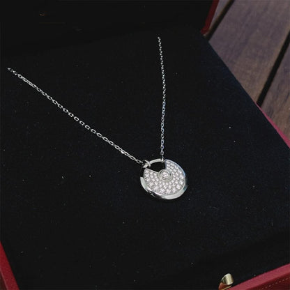 [Royal Top]AMULETTE SILVER FULL DIAMOND NECKLACE