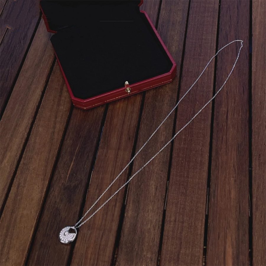 [Royal Top]AMULETTE SILVER FULL DIAMOND NECKLACE
