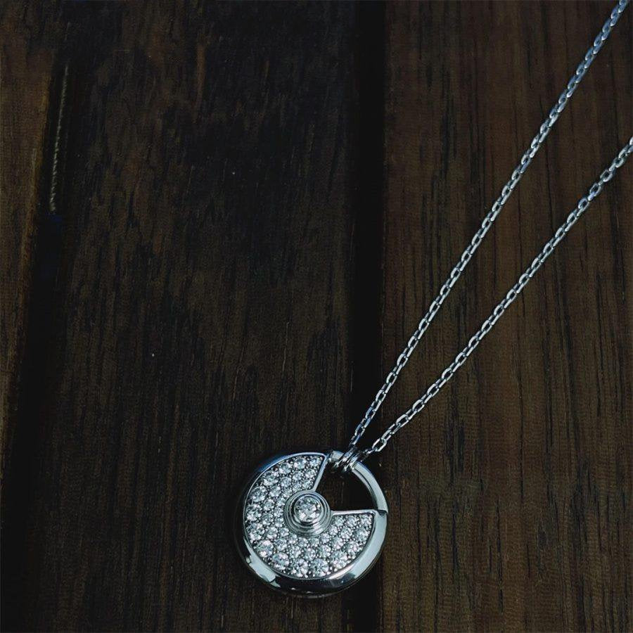 [Royal Top]AMULETTE SILVER FULL DIAMOND NECKLACE