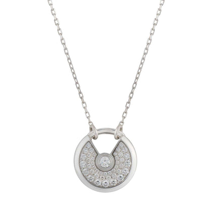 [Royal Top]AMULETTE SILVER FULL DIAMOND NECKLACE