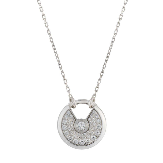 [Royal Top]AMULETTE SILVER FULL DIAMOND NECKLACE